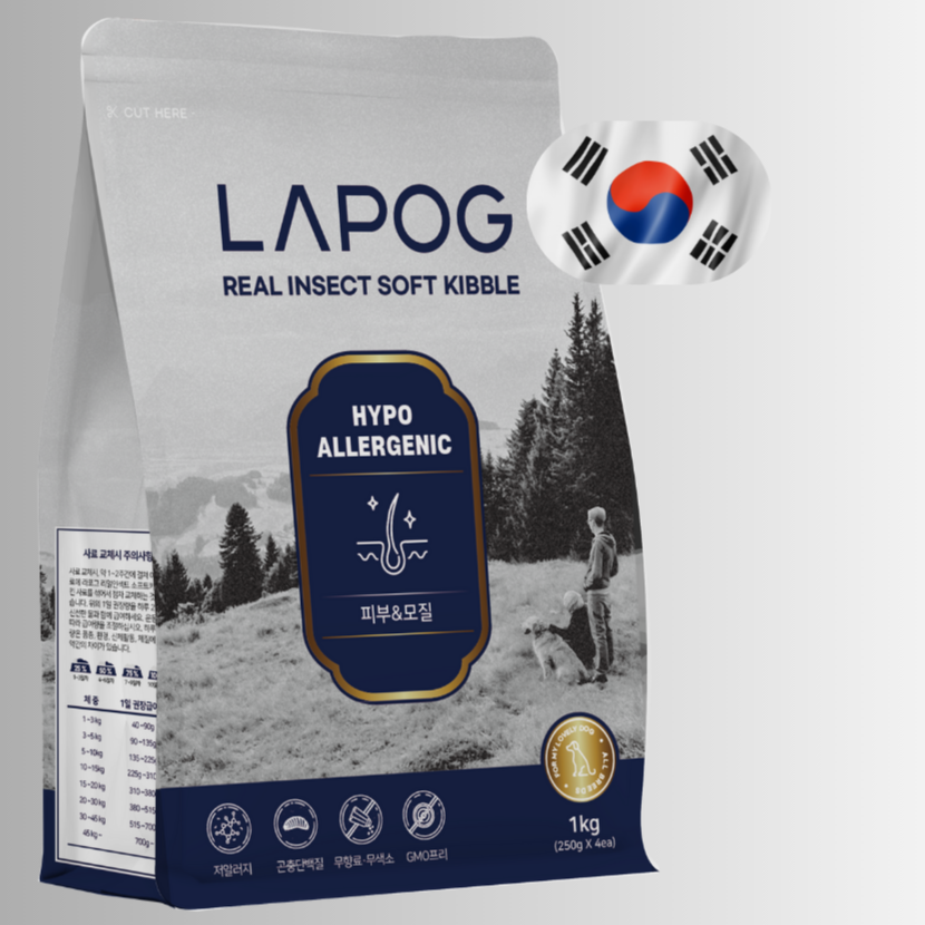 LAPOG Hypoallergenic Insect Soft Kibble (Skin Care), 1kg
